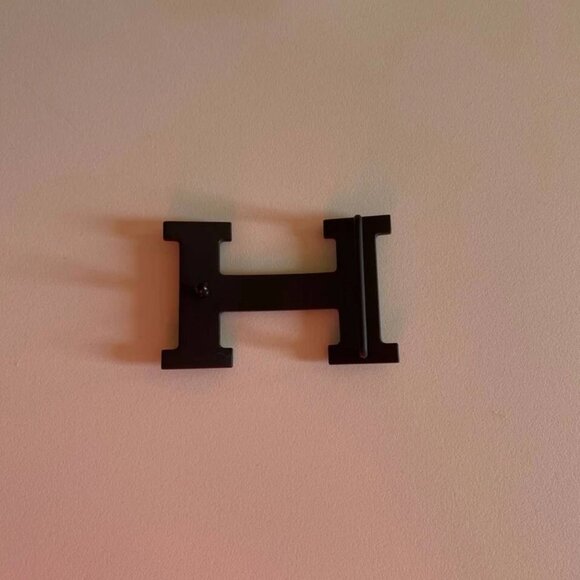 Hermes Black H Belt Buckle 32mm Classy Matte Finish Authentic Designer - Picture 3 of 5
